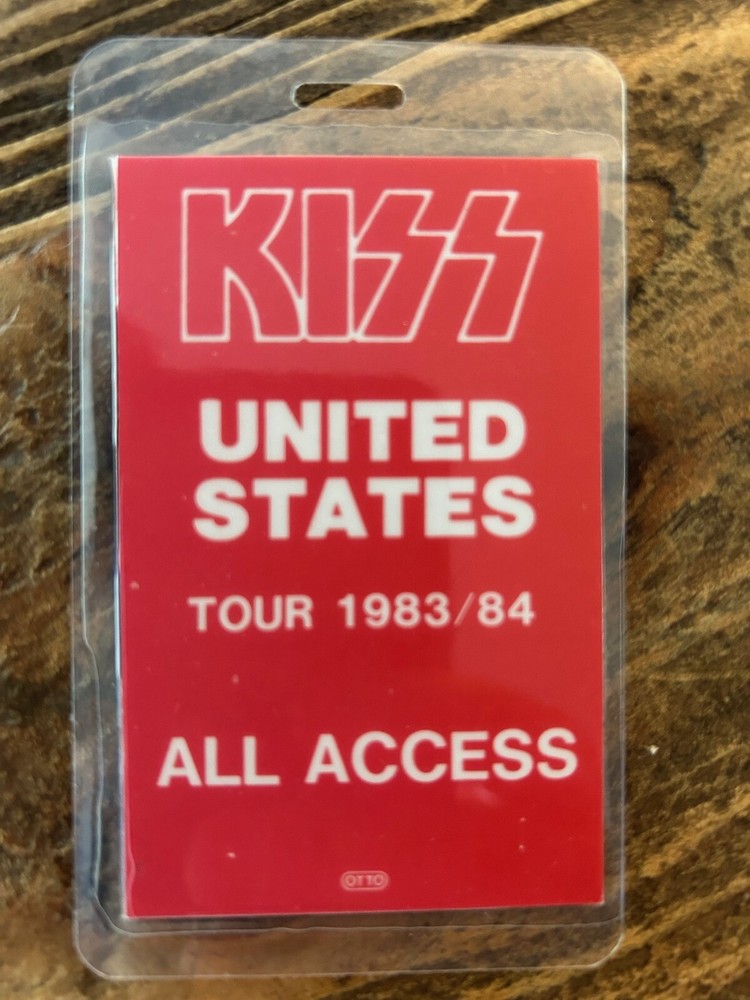 Extremely RARE 1983 KISS Lick It Up Tour All Access Laminate Backstage Pass