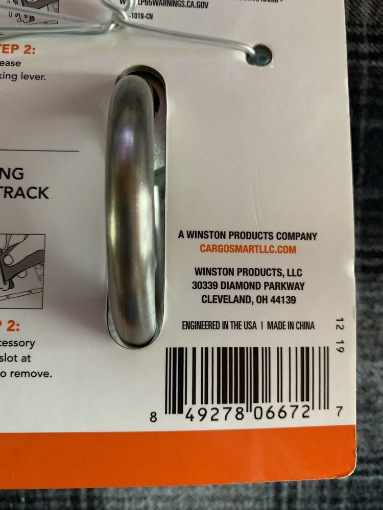 NEW! Cargo Smart Rope Ring Compatible with X-track & E track #6692