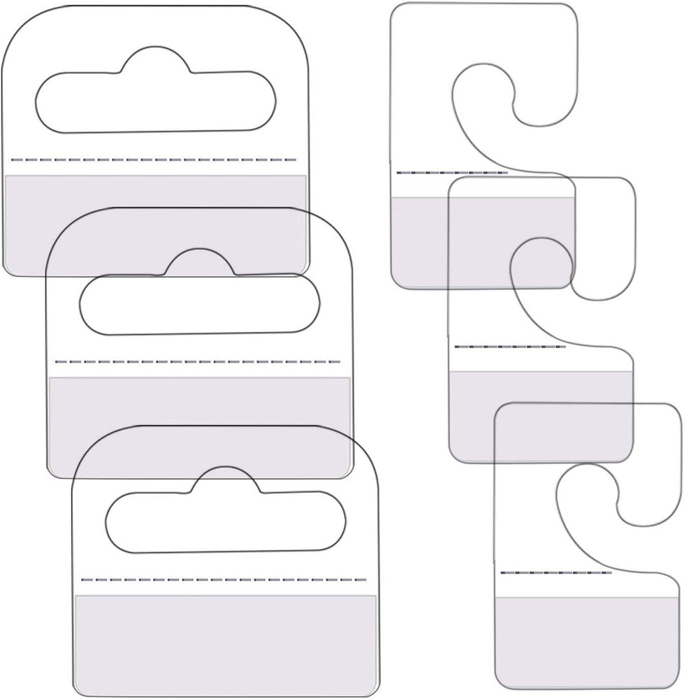SnowTing 120Pcs Self Adhesive Plastic Hang Clear Tabs Hooks Display