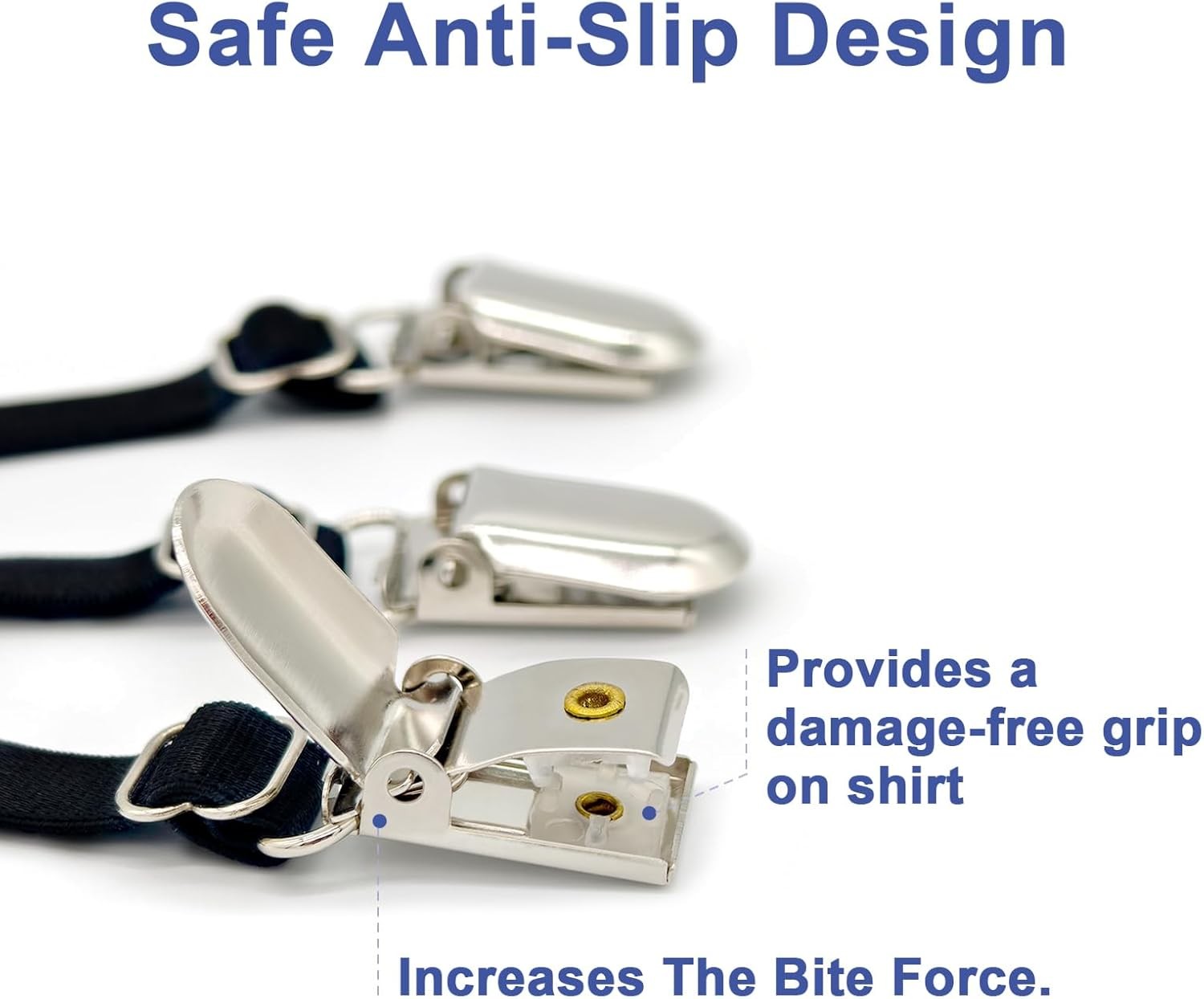 Shirt Stays for Men – Adjustable 3rd Gen Elastic with Non-Slip...