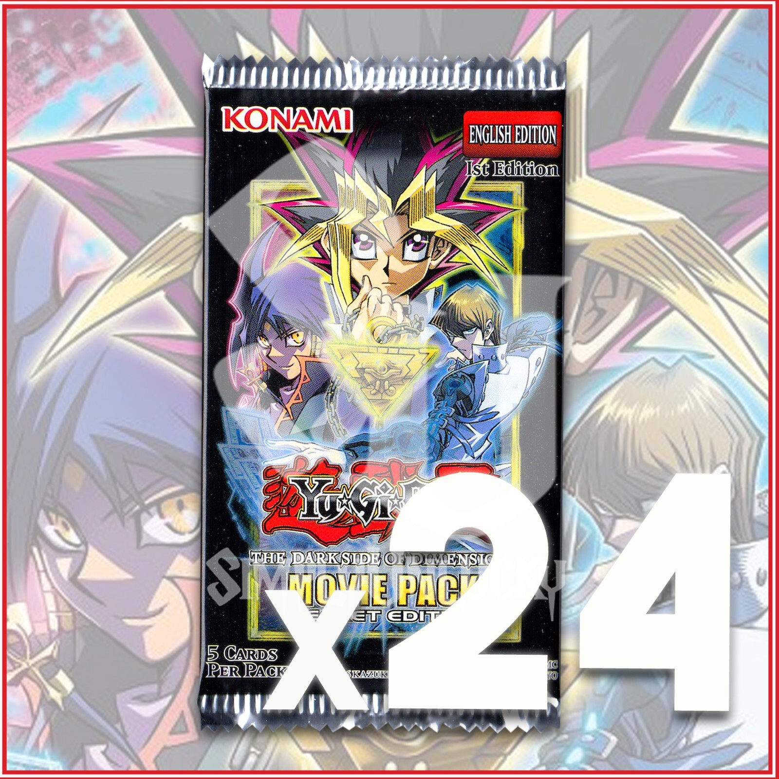 YuGiOh THE DARK SIDE OF DIMENSIONS MOVIE PACK x24 (Same as Box) SECRET MVP1 1st