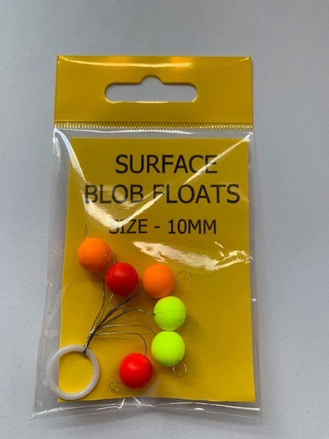 FLUORO MULTI COLOURED SURFACE BLOB FLOATS 10mm