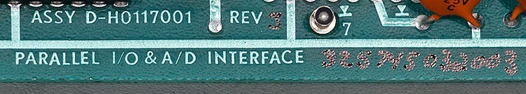 Varian PN: H0117001 Parallel I/O & A/D Interface PCB Board Assembly