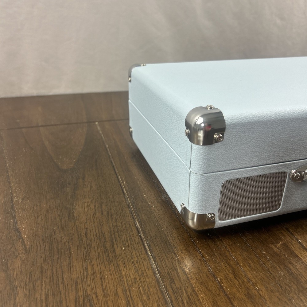 Victrola Journey+ Bluetooth Record Player Suitcase Blue Open Box Tested Working