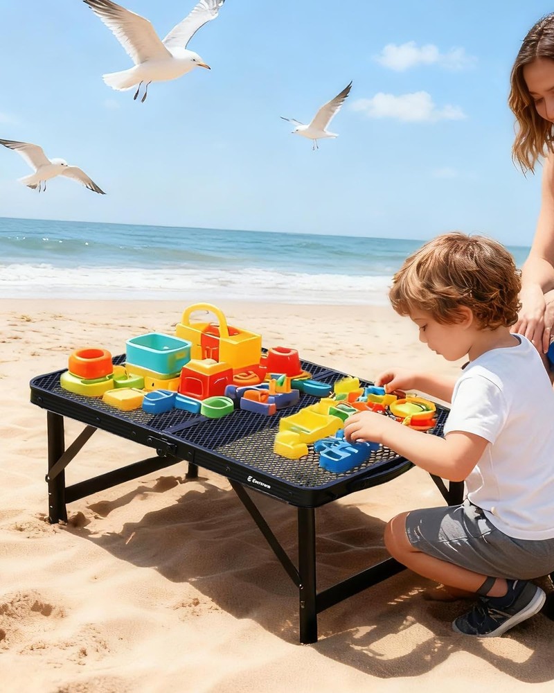 Compact 2Ft Portable Folding Table - Adjustable Height for Outdoor/Indoor Use