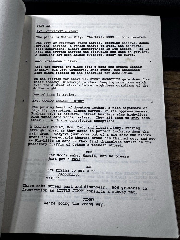 BATMAN Screenplay Script by Sam Hamm Third Draft 1988 READ DESCRIPTION