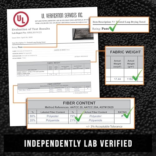 V+ Premium Microfiber Towel for Car Drying, Twisted Loop, Soft and Super