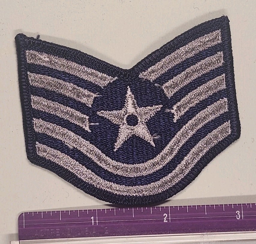 United States Air Force (USAF) Technical Sergeant (49-) (E-6) Patch Pair