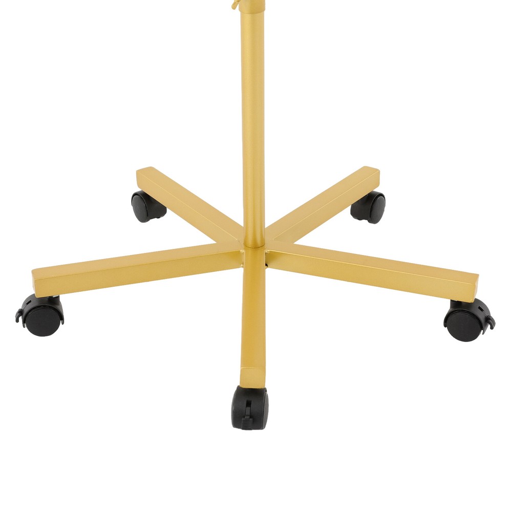 Freestanding Hat Display Rack with Adjustable Hooks & Lockable Wheels