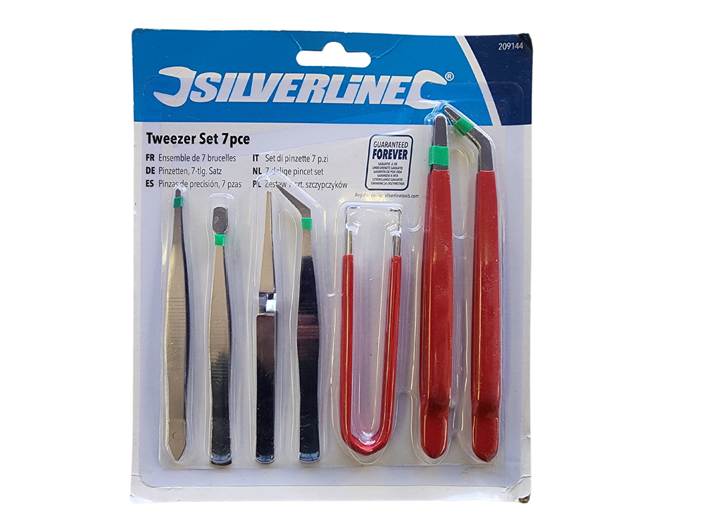 Silverline 7-Piece Tweezer Set