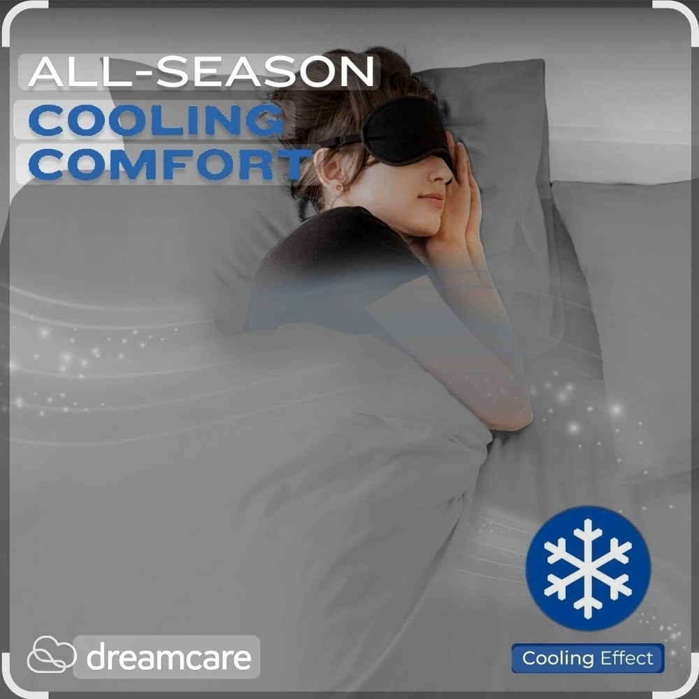 FOUR Dreamcare King Cooling Microfiber White Pillowcases