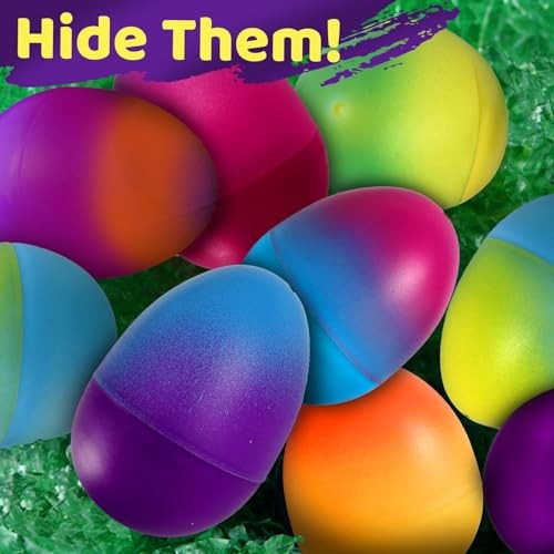 stargo Pack - Plastic Easter Eggs Empty 3.2” Large Plastic Eggs Fillable For 32