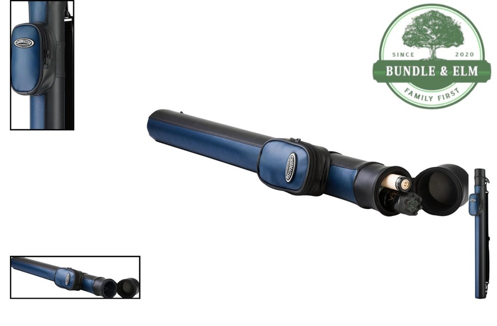 Hard Billiard Cue Case with Adjustable Strap and Three Storage Compartments