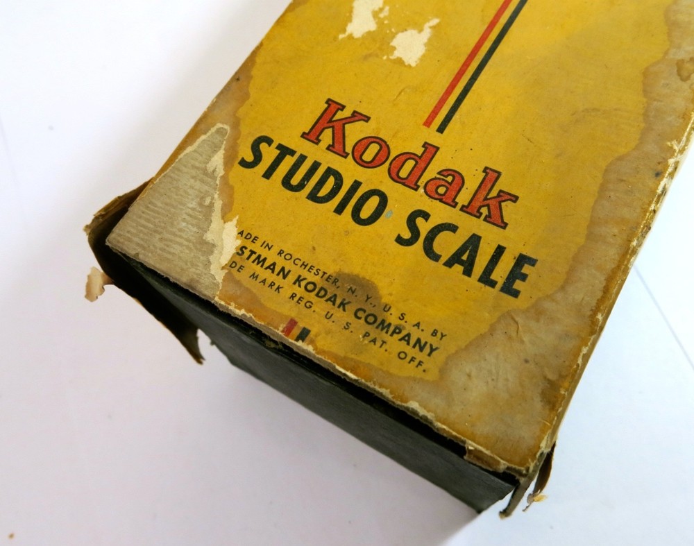 Antique Kodak Studio Scale with Weights & Box — Refinished Base plus New Feet