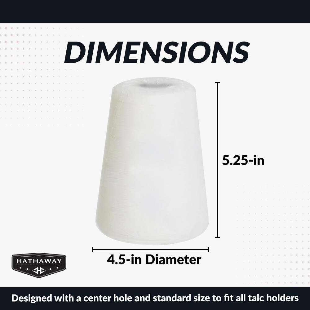Silver Cup Cone Talc Chalk, White