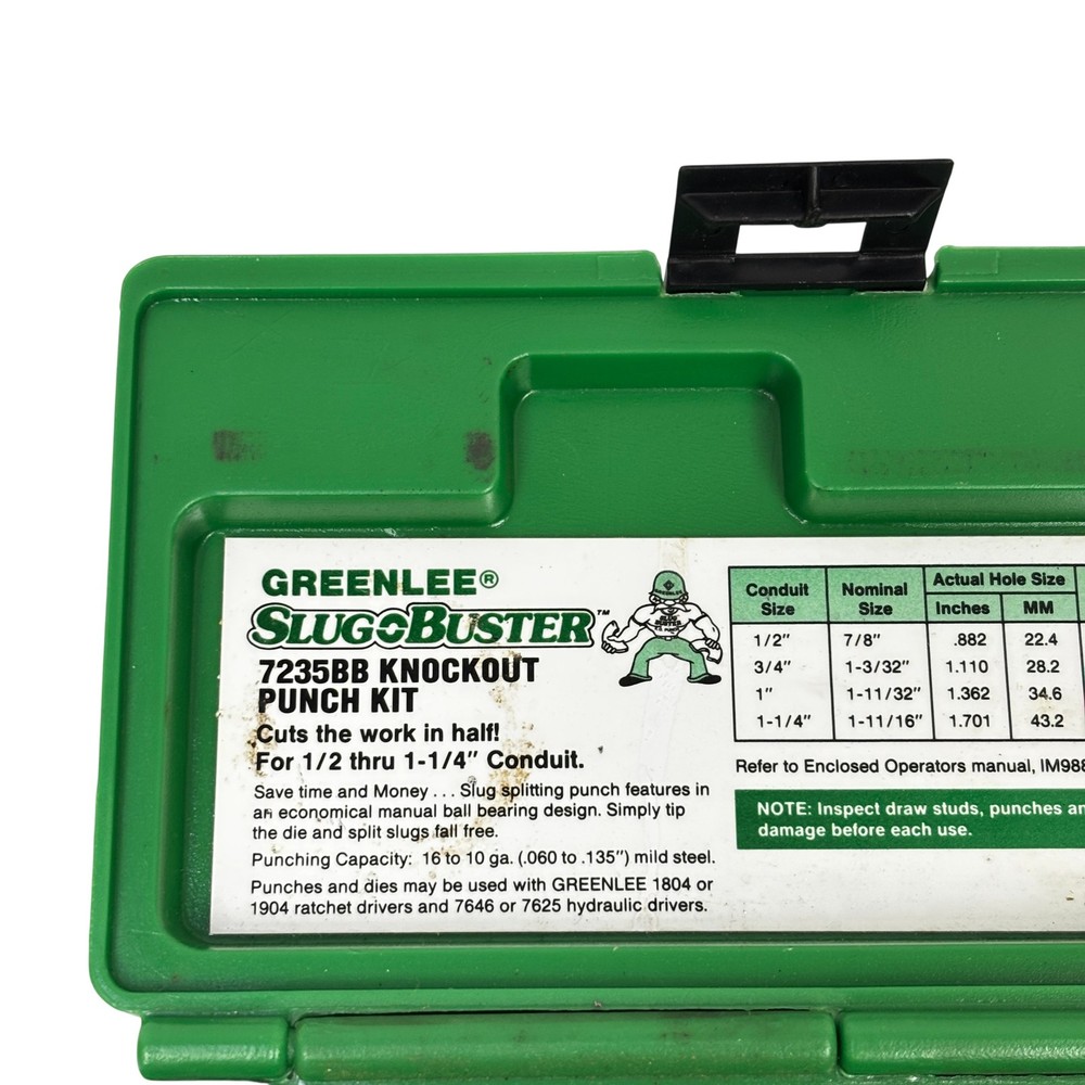 Greenlee SlugBuster Knockout Punch Set 7235BB