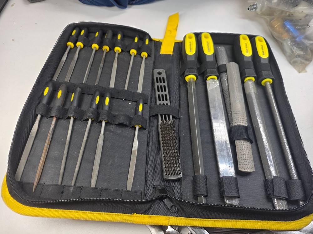 20-piece assorted file set with comfortable handles