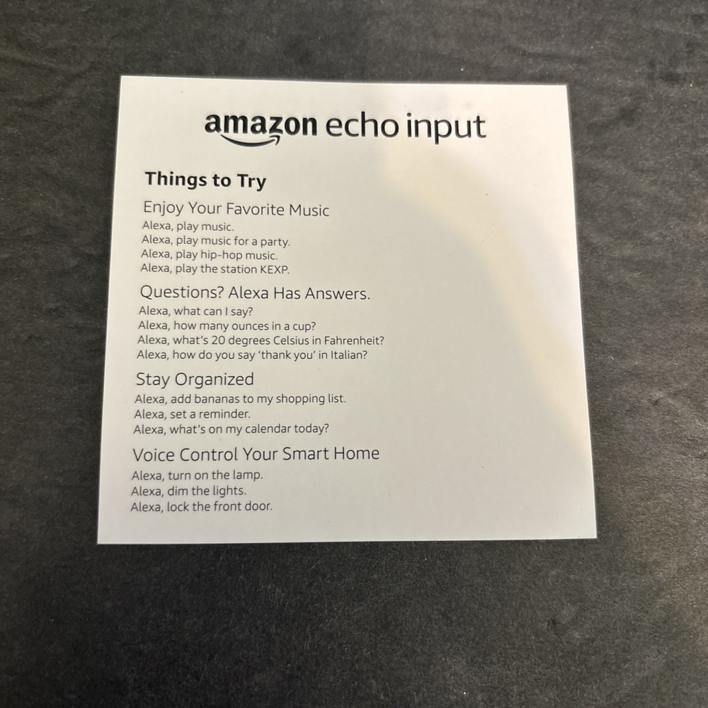 Amazon Echo Input C1125P Alexa Bluetooth Turns Speaker to Alexa Device COMPLETE