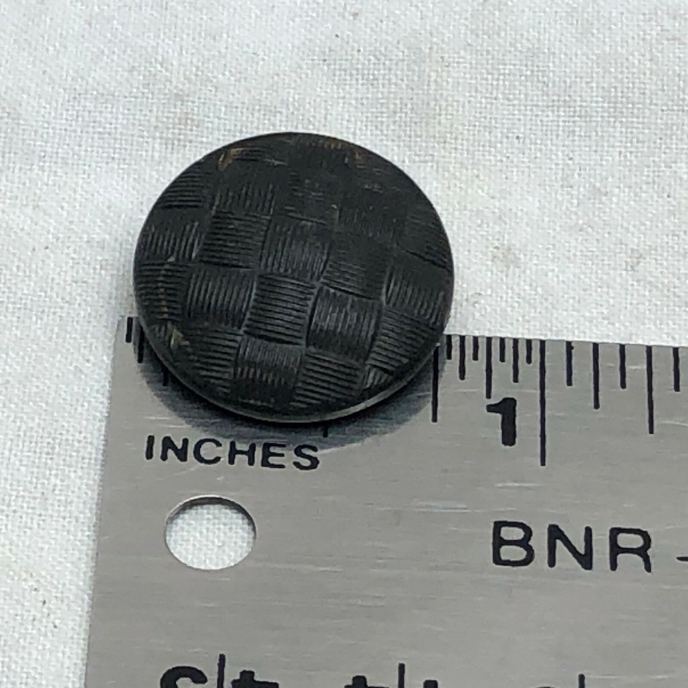 Vintage Black Weave Pattern Buttons Plastic 7