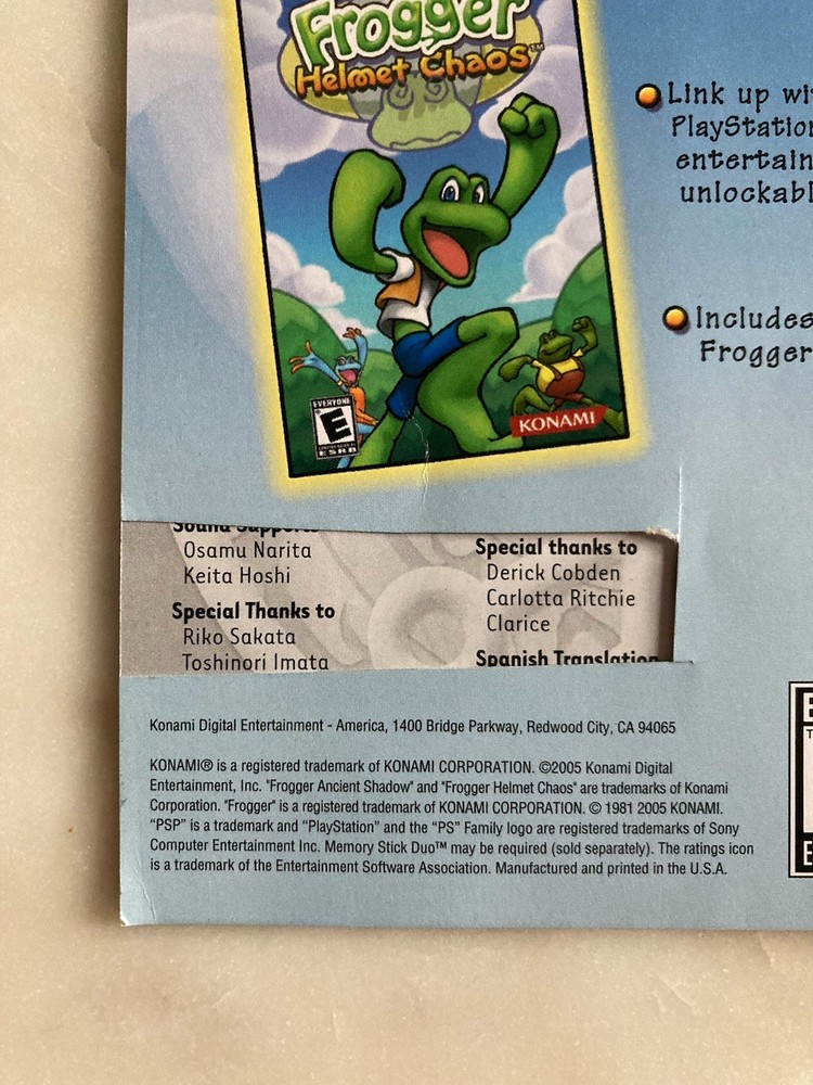 Frogger Ancient Shadow | PS2 | Manual Only