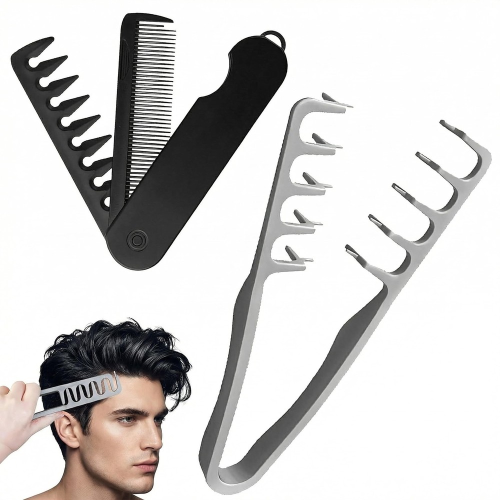 Texture Comb for Hair Men, Texturizing Comb & Fluffy Styling Comb, Voluminous...