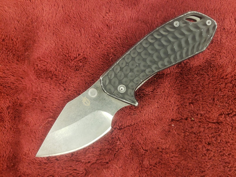 Gerber Kettlebell Pocket Knife Frame Lock Plain Edge Blade kettlebell