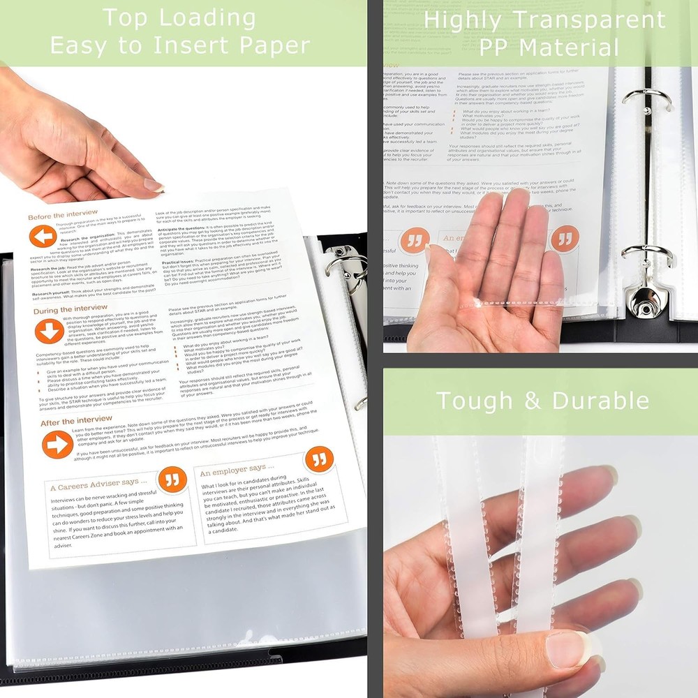 Sheet Protectors for 3 Ring Binder, 50 Pack, Clear Page 50