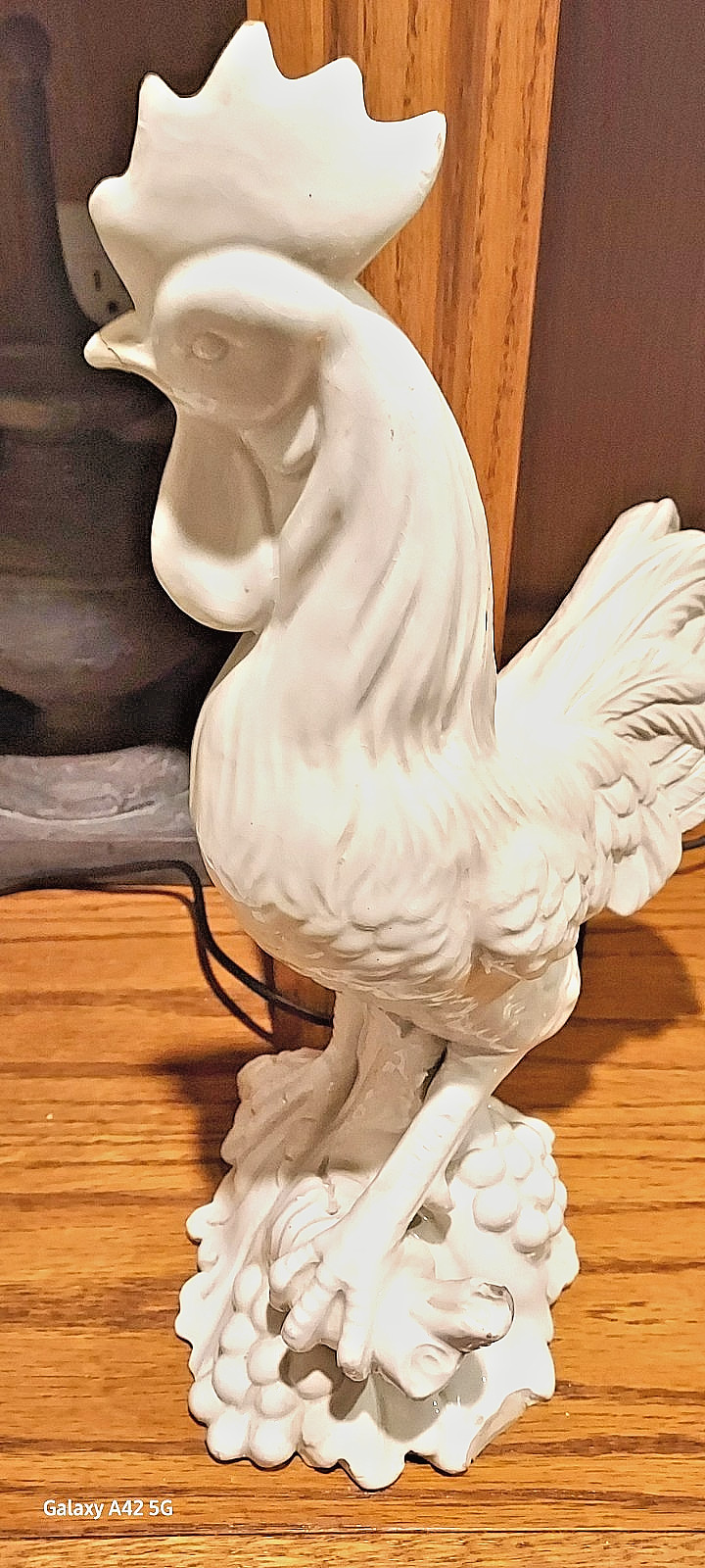 Large Italian Ceramic White Rooster/ Chicken 14"
