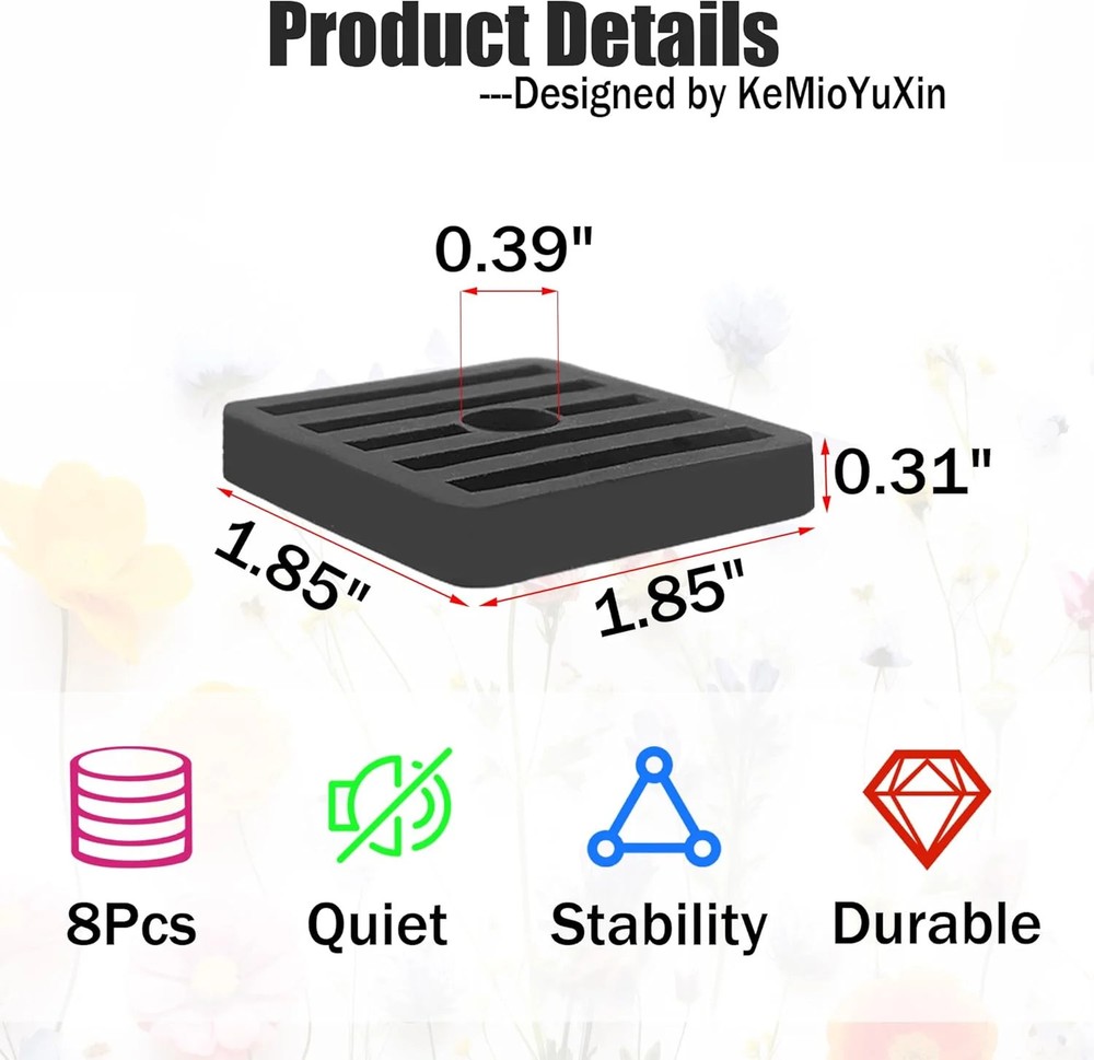 8Pcs Mini Split Anti Vibration Rubber Pads - Small Split Wall Mounting Bracket I
