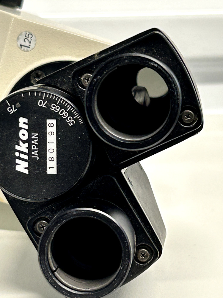 Nikon Microscope Binocular Head with Trinocular Port, Binos - Broken