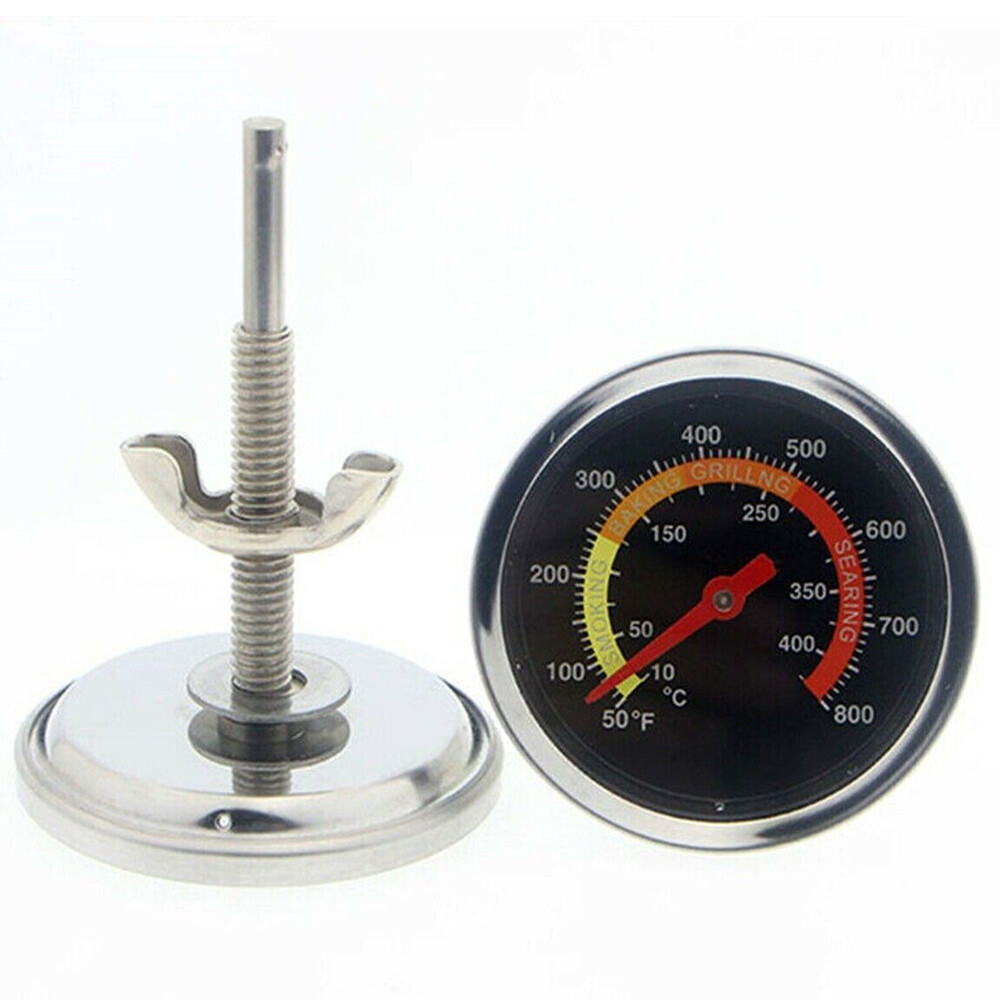 2Pcs Temperature Gauge Thermometer for Barbecue BBQ Grill Smoker Pit Thermostat