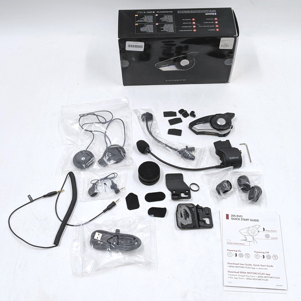 Sena 20S Evo Single Pack Motorcycle Communications System SP38