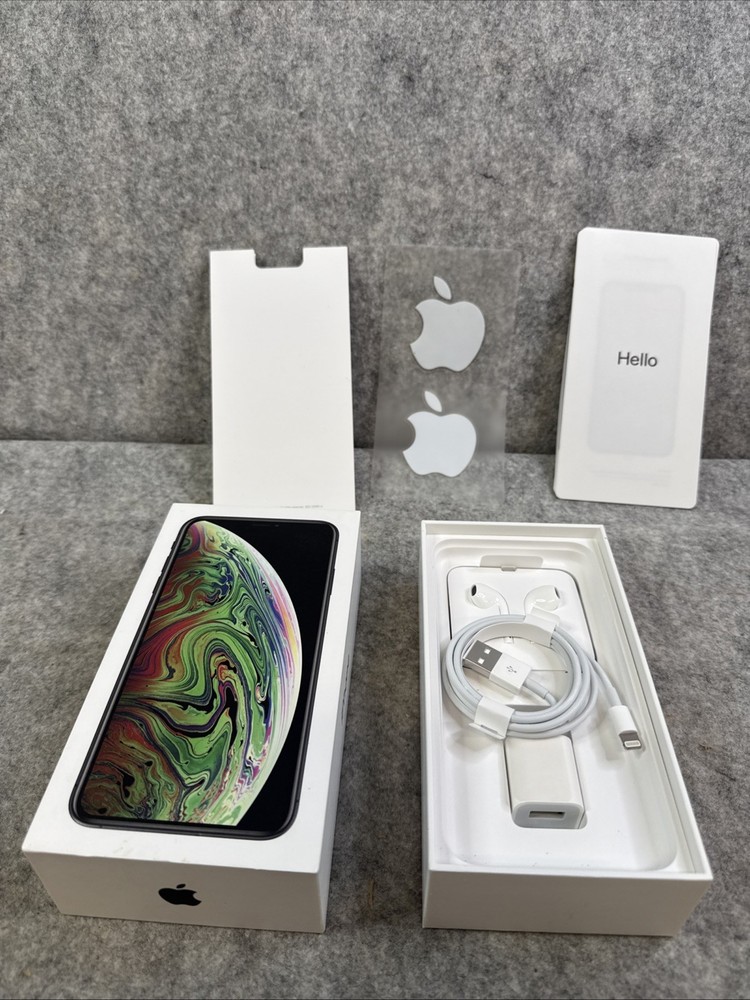 OEM Apple iPhone XS Max (EMPTY BOX w/headphones & wall adapter) -MINT￼