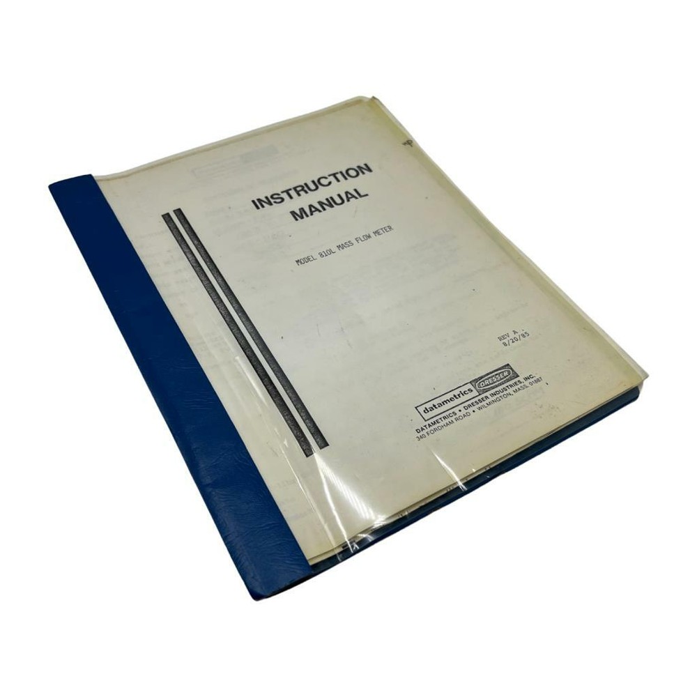 Datametrics Model 810L Mass Flow Meter Instruction Manual