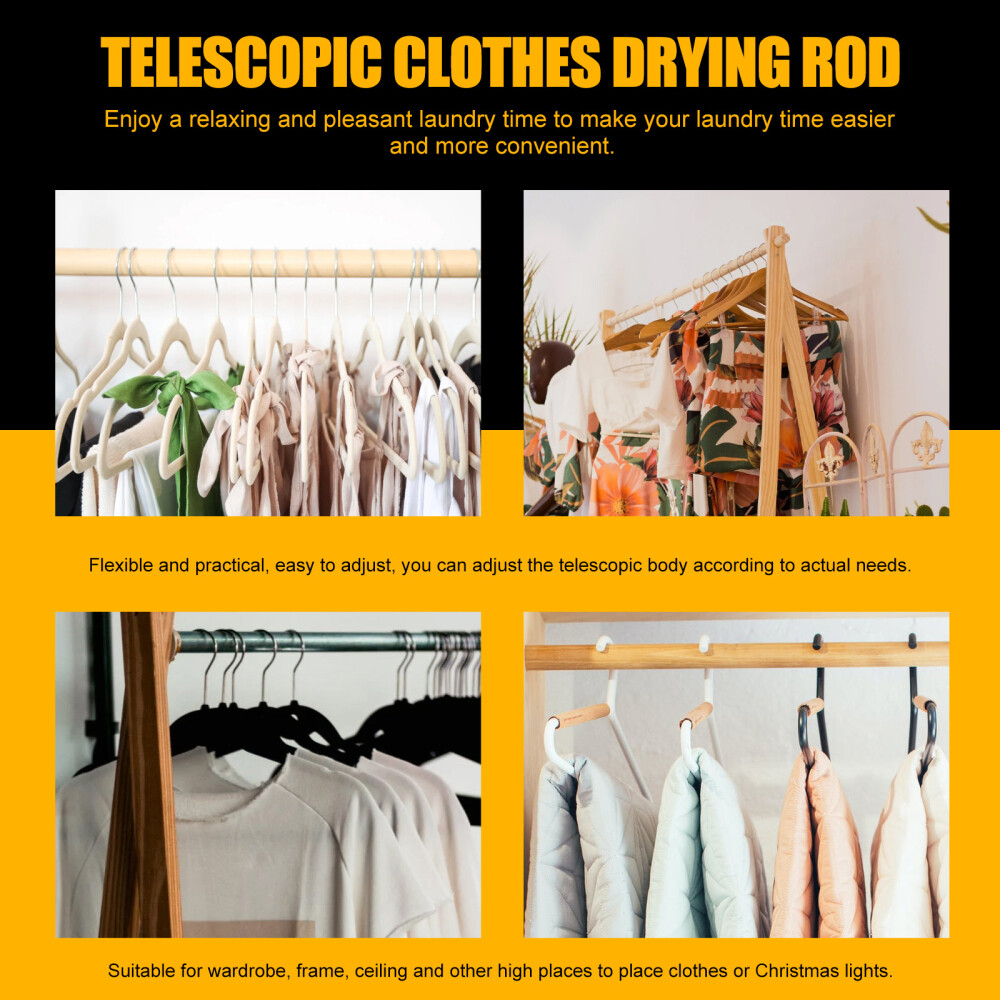 Hanger Retriever Pole High Reach Garment Hook Clothes Extendable Retractable