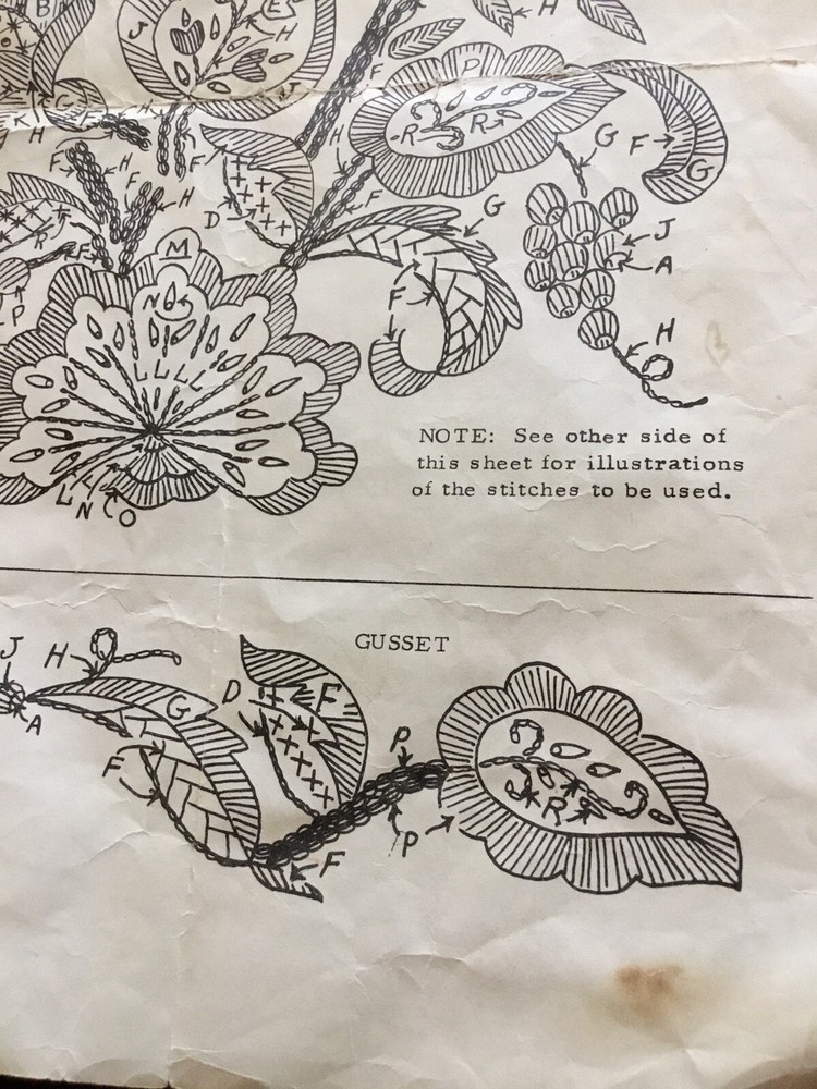 Early Crewel Work Pillow Instructions