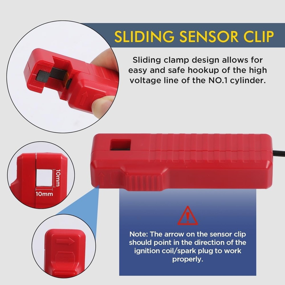 Timing Light 12V Ignition Automotive Strong Flash Black