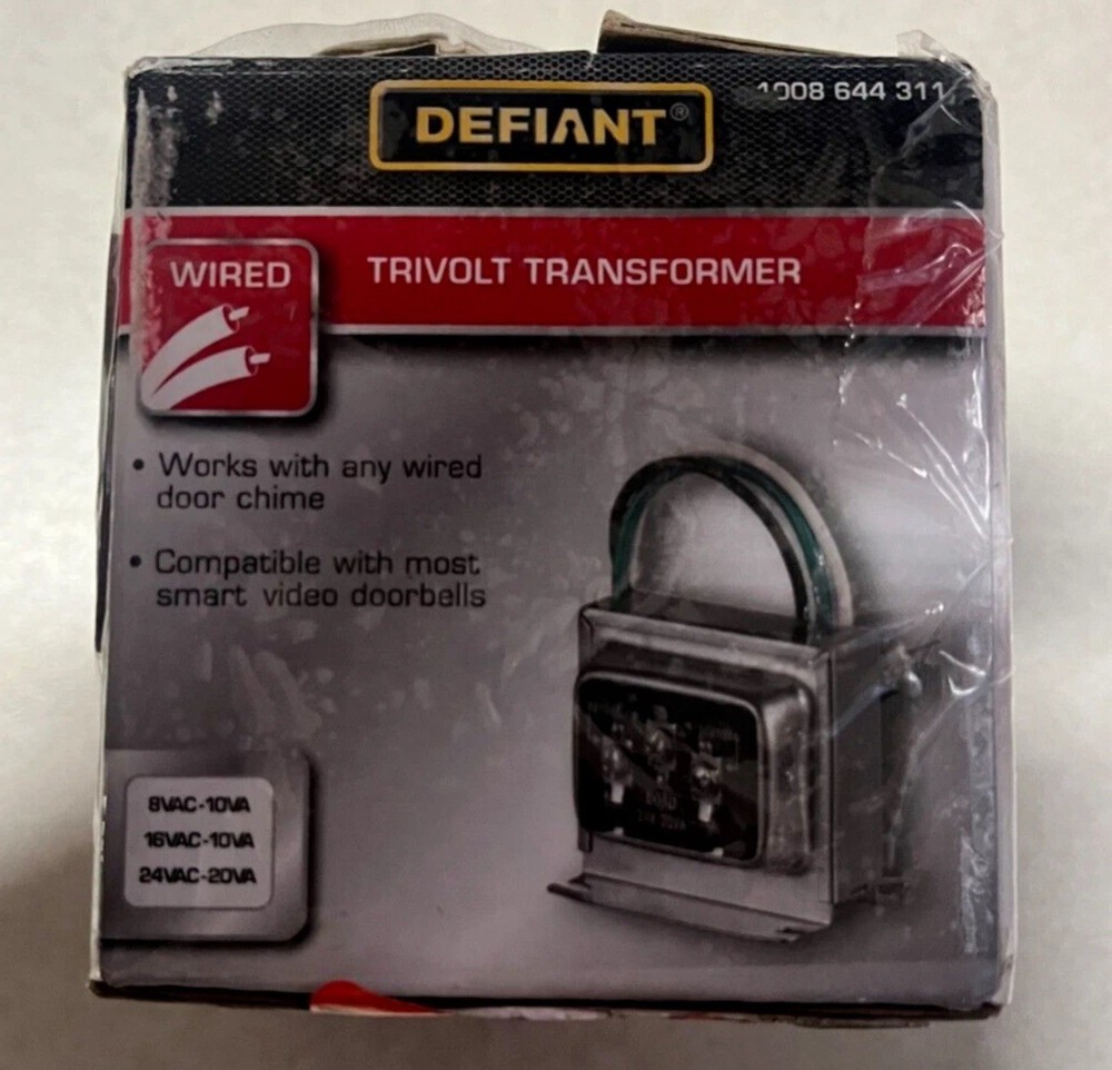 Defiant Wired Door Bell Tri-Volt Transformer