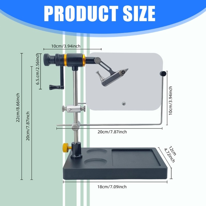 Light Weight Portable Rotating Fly Tying Vise Adjustable Fly Tying Tool
