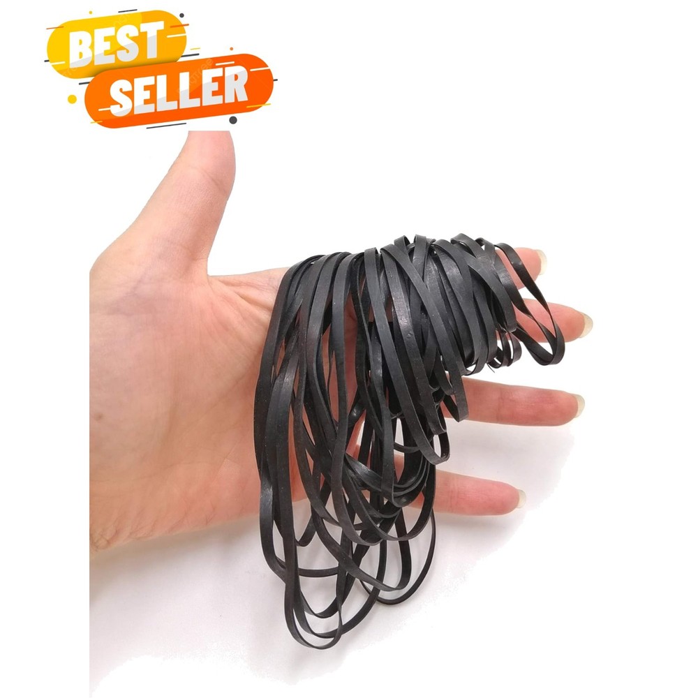 Durable Flat Rubber Belts for Cassette Machines - 50 Pack, 3mm Width, 40-135mm