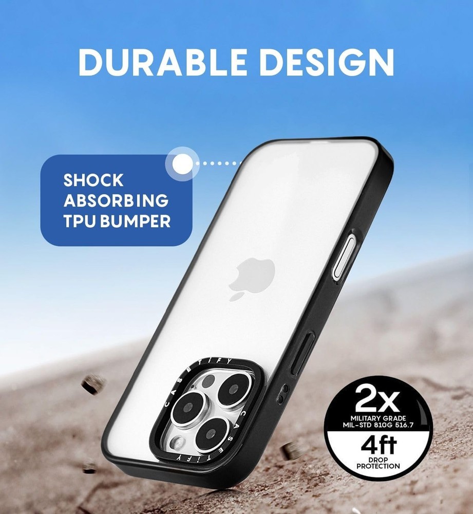 CASETiFY Compact iPhone 15 Case 4ft Drop Protection Slim Clear Lightweight