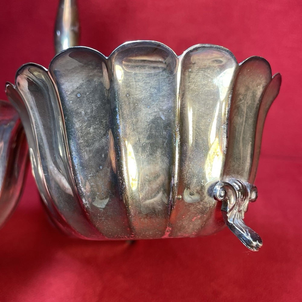 Vintage El de Uberti Italian Silver Plated 3 Section Serving Bowl With Handle