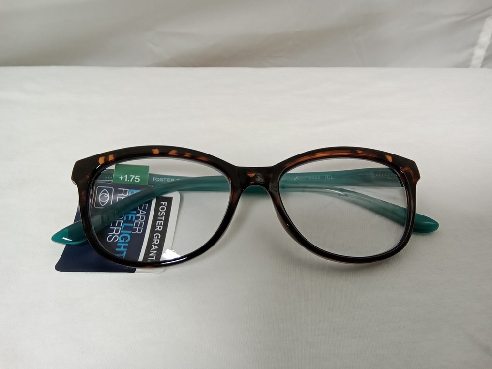 Foster Grant Tessa Teal Blue Light Readers