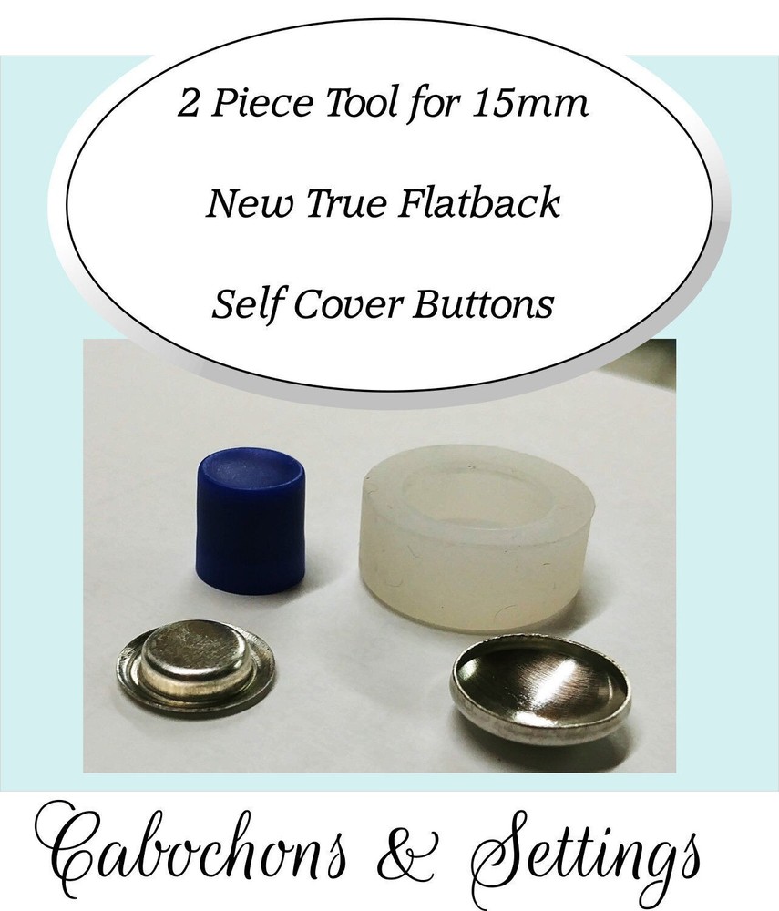 200 x 15mm True Flatbacks - with Button Making Tool