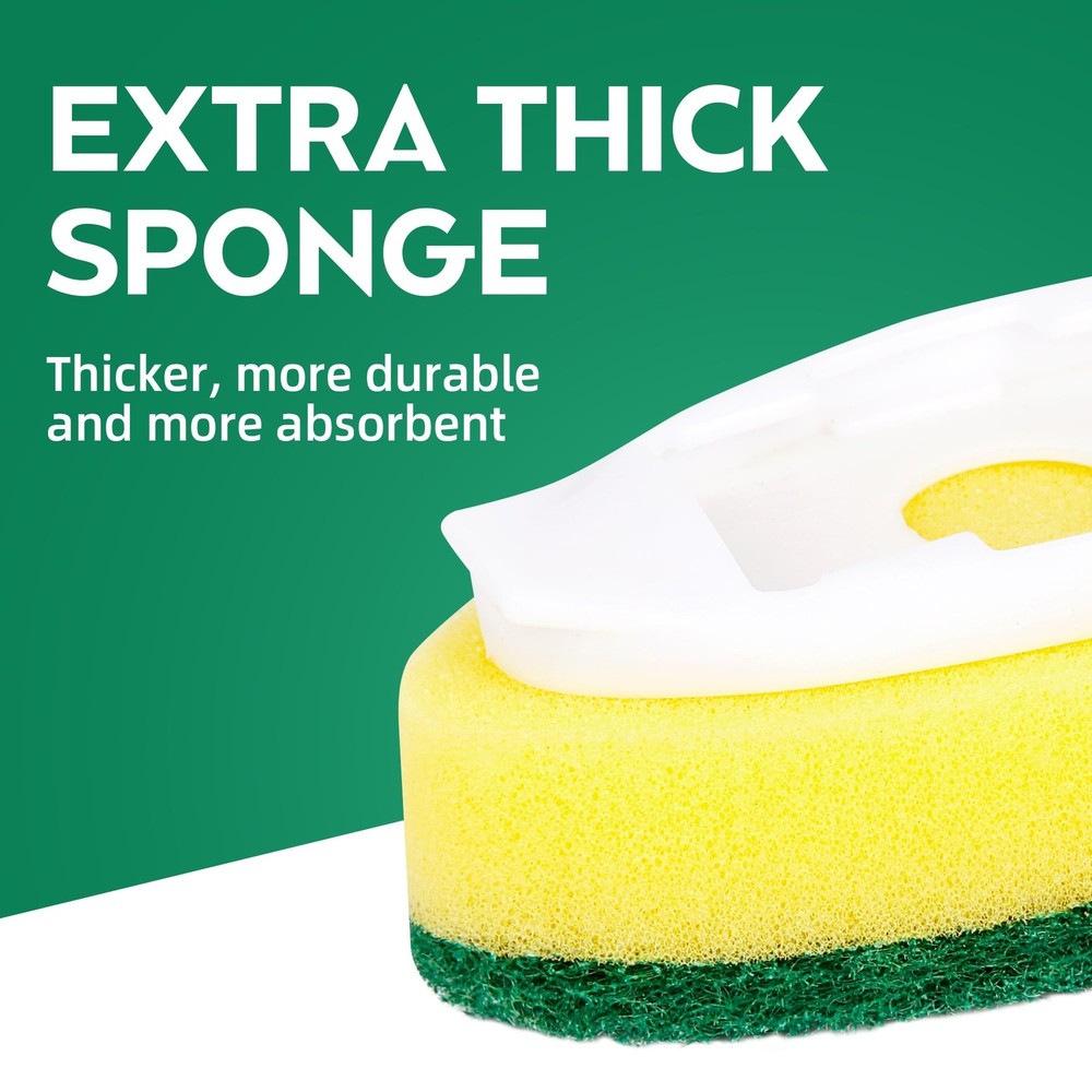 Non-Scratch Dish Wand Sponge Refill, Zero-Scratch Replacement Heads Fits Soap...