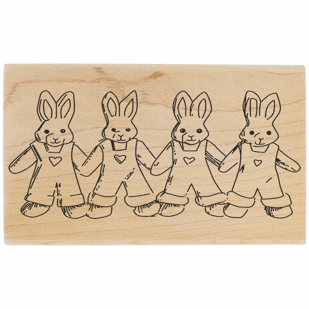 4 Linked Bunnies County Stamp