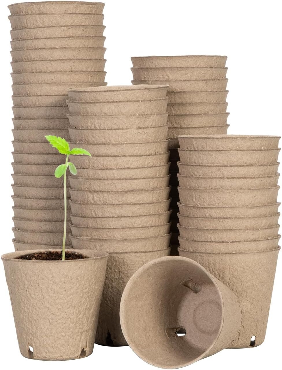 VIVOSUN 30/60/120PCS  3.15 Inch Peat Pots - Biodegradable Seed Starting Nursery