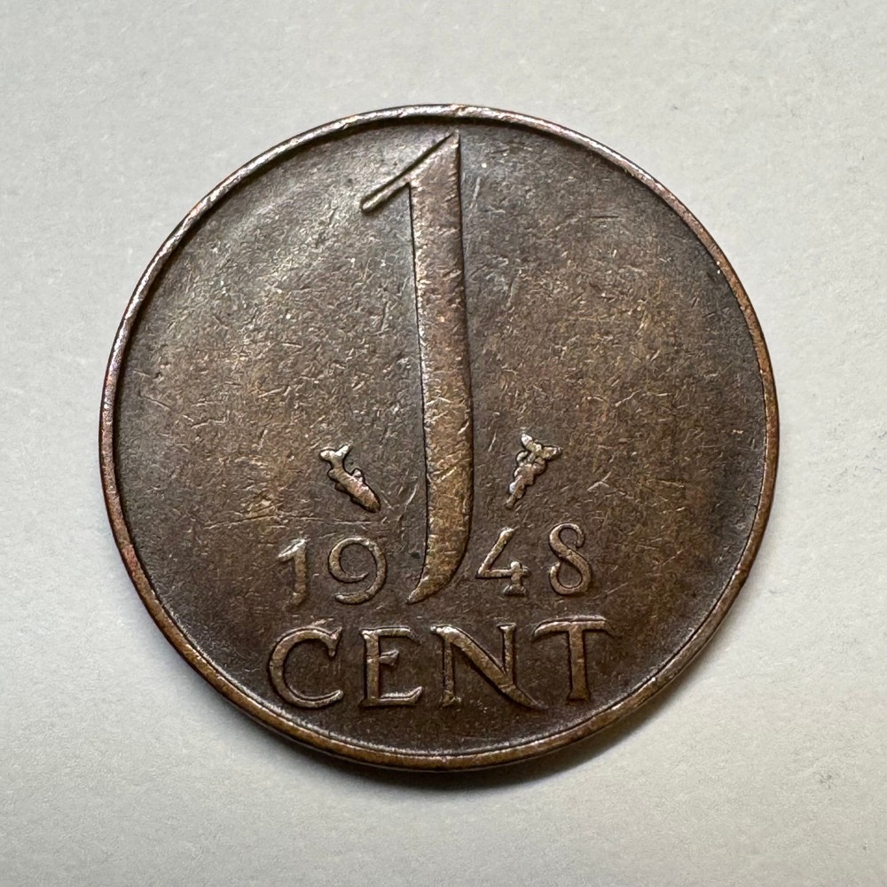 1948 Netherlands 1 Cent - Coin #C-024