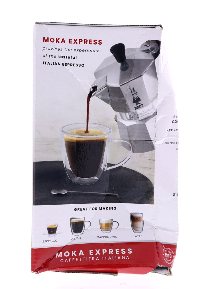 Bialetti Moka Express 6 Cup Coffee Maker Press