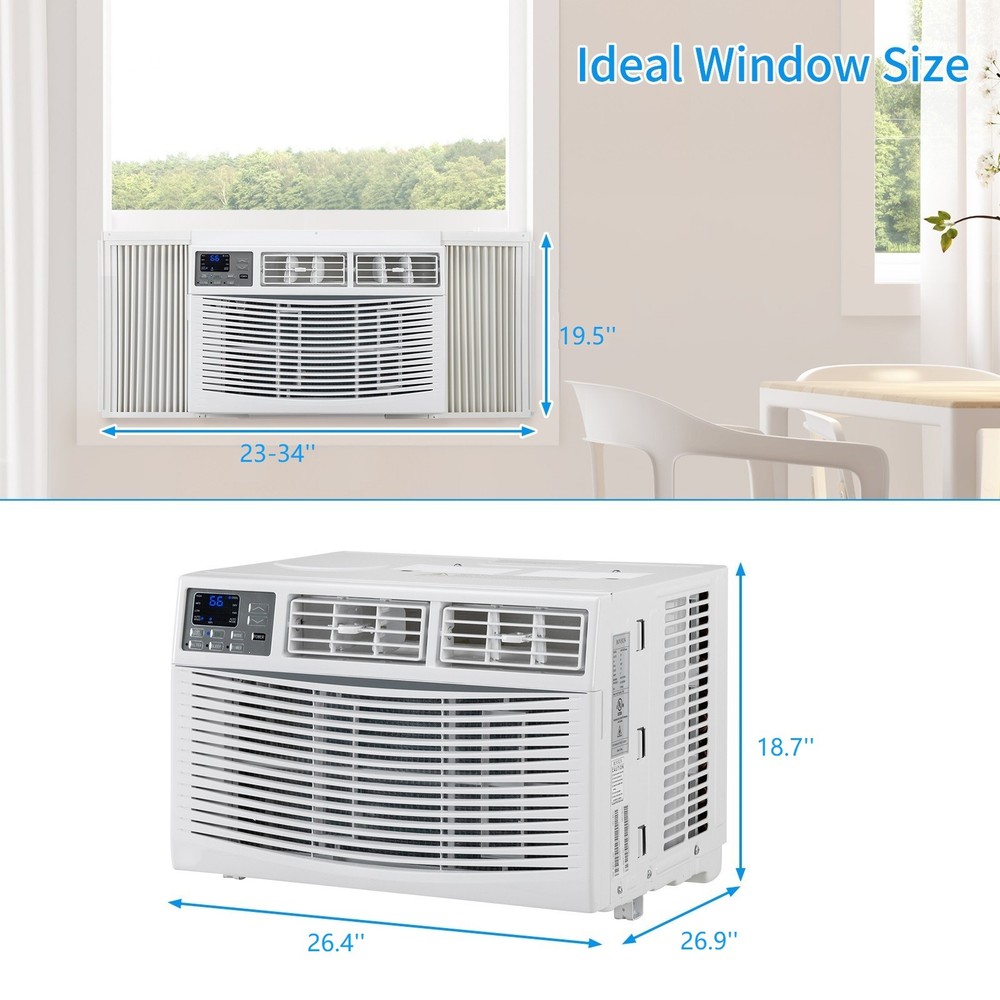 24000 BTU Window Air Conditioner, AC Unit with Timer Remote 230V